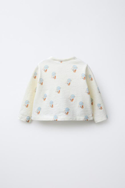 ZARA КУРТКА С ПРИНТОМ, ЭКРЮ