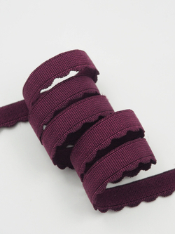 Резинка отделочная слива ширина 12 мм с учетом фестона