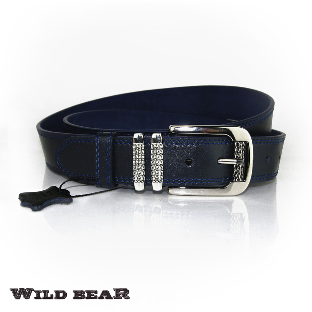 Ремень WILD BEAR RM-024f Dark-blue Premium