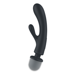 Вибратор-ванд 2 в 1 Satisfyer Triple Lover, серый
