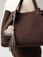 Замшевая сумка с матрешкой Vasilisa DBR 31210 коричневый шоколад