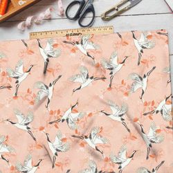 Ткань бифлекс японский журавль