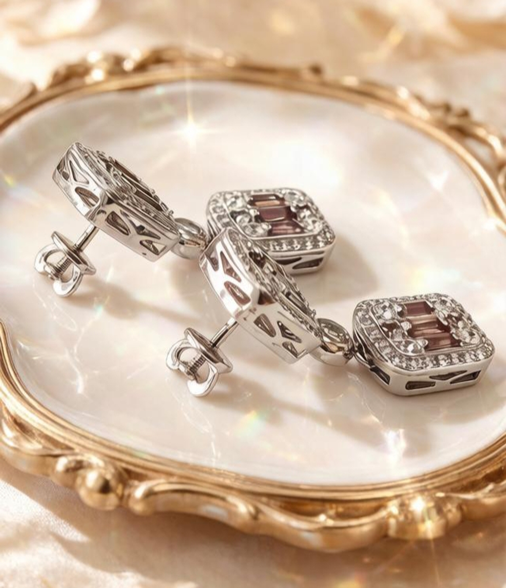 Ювелирные серьги из серебра 925 пробы