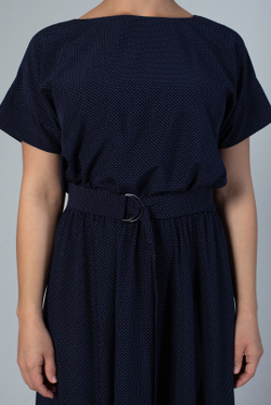 Платье женское 3989зп, т.синий точка #176Тст053989зп