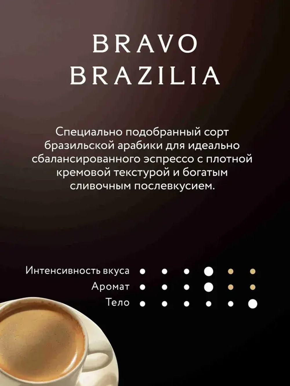 Кофе в зёрнах Jardin Bravo Brazilia, арабика, 1 кг