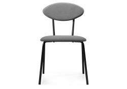 Стул на металлокаркасе Мареон катания сильвер / черный матовый