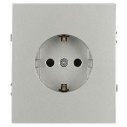 Розетка ЭРА Arktik 16-2101-03 с заземлением 2P+E Schuko 16А-250В алюминий | Эра Arktik