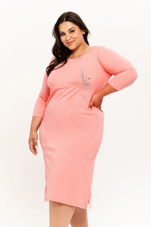 Яркая сорочка plus size 25W Ashley