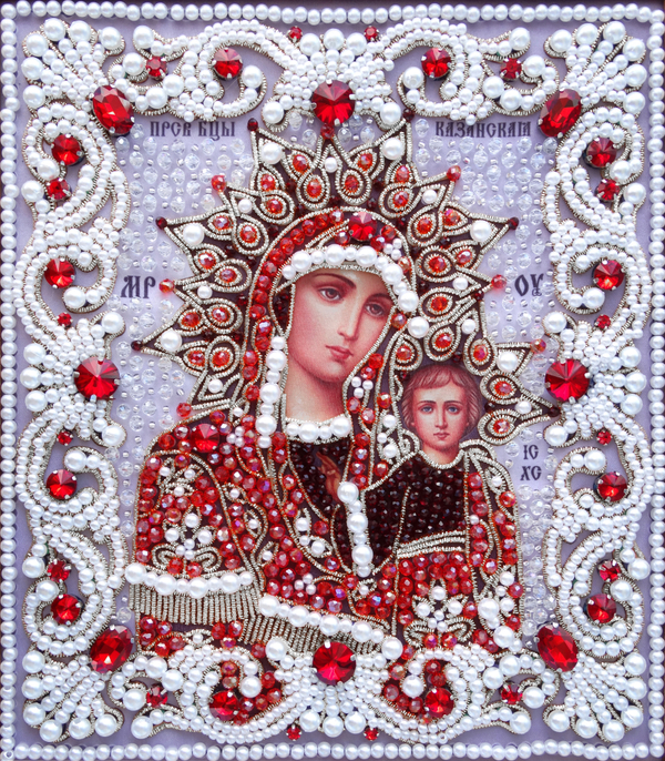 ЖС-ВЧ-СК Комплект наборов для вышивания Венчальная пара (красный, серебро)