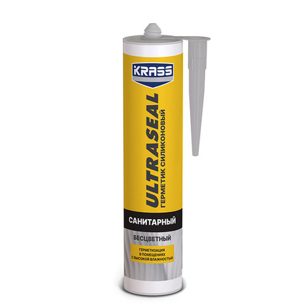 KRASS ULTRASEAL Герметик силиконовый санитарный БЕСЦВЕТНЫЙ 260мм (LAKRA)