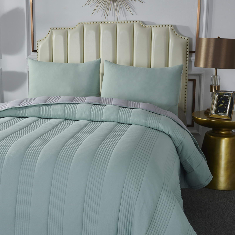 Покрывало 160х220 и наволочка 50х70 Sofi De MarkO Саломея зеленое