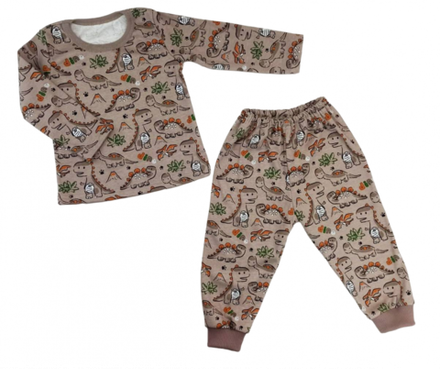 Пижама 903/63 коричневая, дино