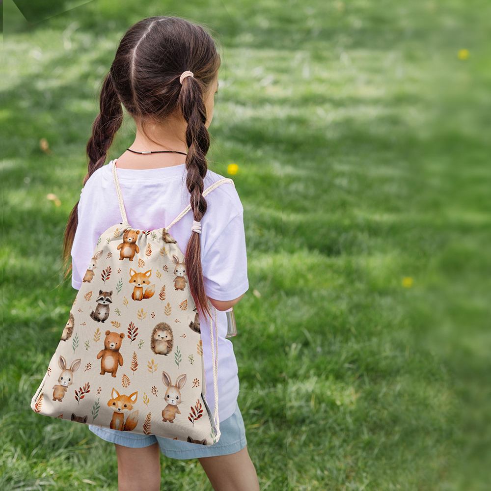 Набор для детского сада: кармашек, коврик, мешок. Лес принт