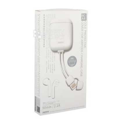 USB cable Lightning+чехол для Airpods RC-A6 Remax