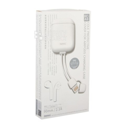Кабель USB/Lightning/чехол для Airpods RC-A6 Remax