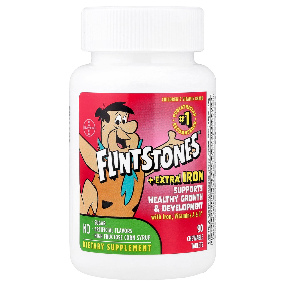 Flintstones, мультивитамины для детей с железом, 90 жевательных таблеток
