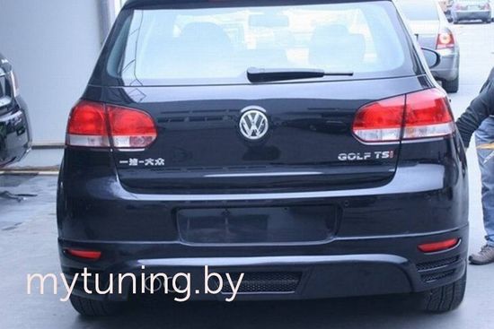 Диффузор заднего бампера V.4 для VW Golf 6 2008-2015