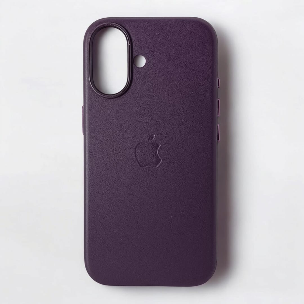 Leather Case (с сенсорной клавишей и АНИМАЦИЕЙ) для iPhone 16 Pro Max