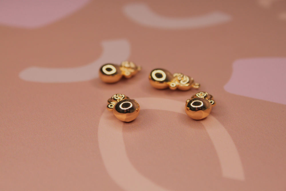 Подвеска неваляшка 20х9 мм позолота