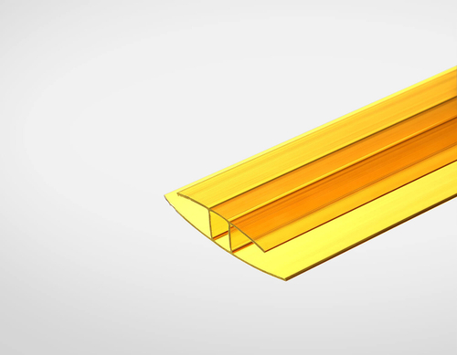 Профиль соединительный неразъемный 4-6мм желтый Саф-пласт 6м