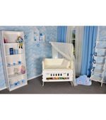Классическая детская кроватка Agashi Mom Side 21 (белый)
