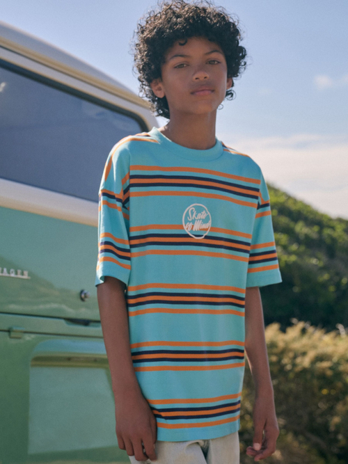 Футболка для мальчика Next AG3-613, Голубой, Оранжевый