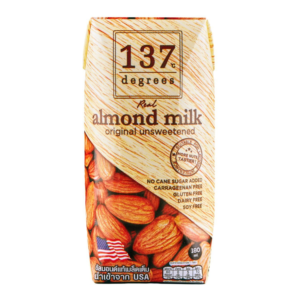 Миндальный напиток 137 Degrees без сахара, 6 шт по 180 мл