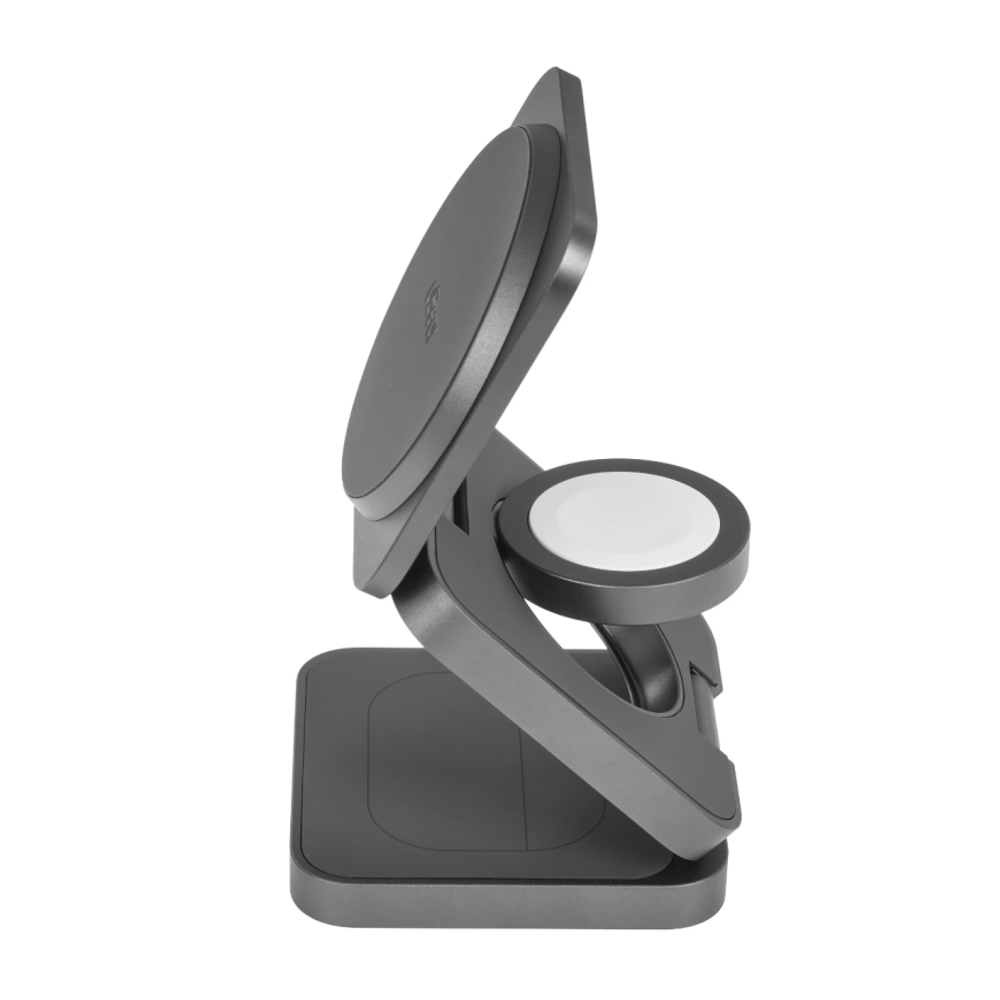 Складная зарядная станция MagSafe uBear Balance Ultra для iPhone, Apple Watch и AirPods (Qi2) Беспроводная зарядка: Qi 15 Вт, Qi 5 Вт, магнитное крепление для быстрой зарядки Apple Watch (Qi 5 Вт). Проводная зарядка: нет. Сертификация Qi2. Есть LED-индика