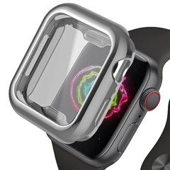 Силиконовый чехол 360 Gloss Case для Apple Watch 42 мм (Темное серебро)