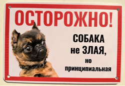 Табличка "Злая собака"