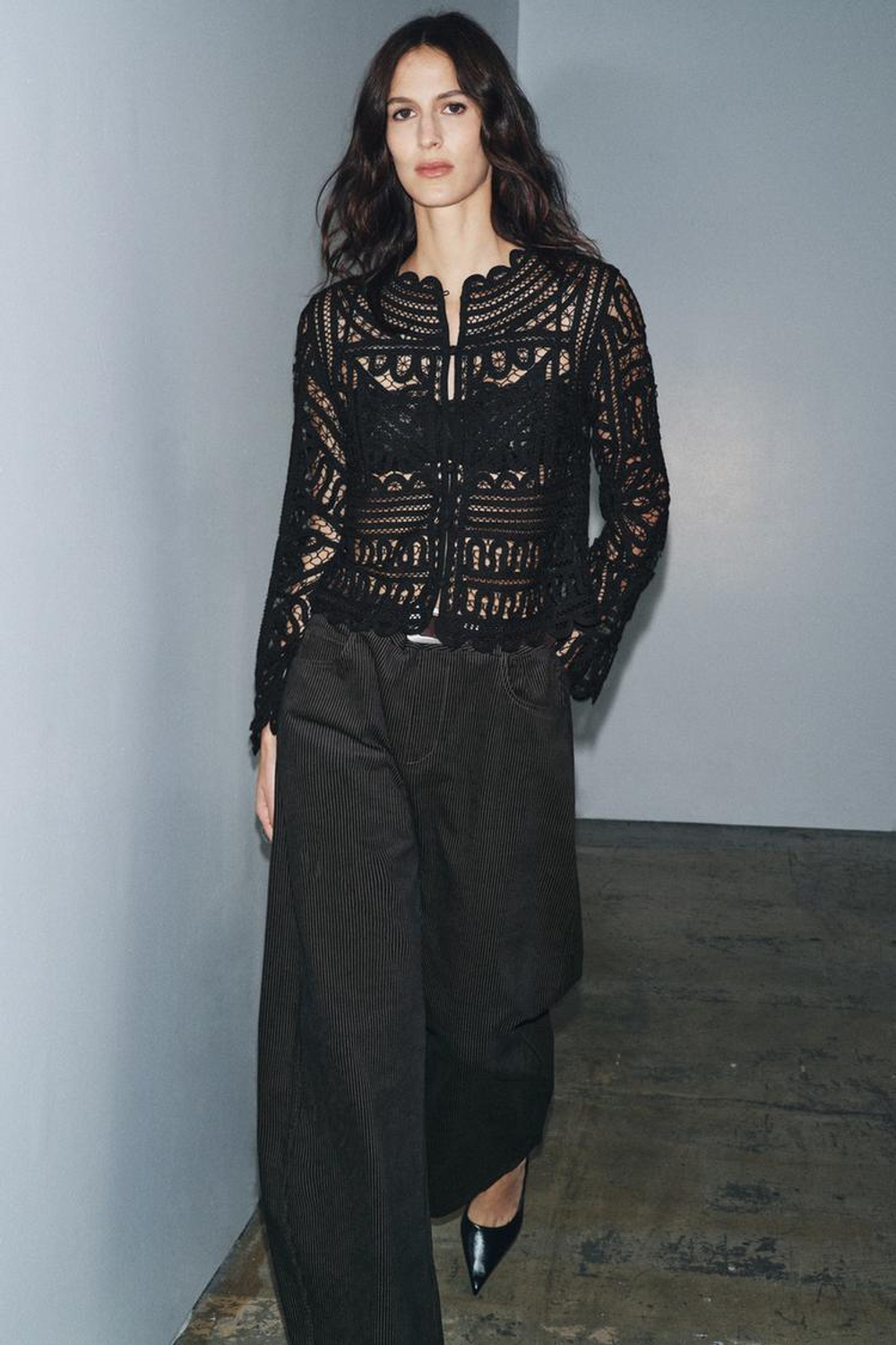 ZARA БЛУЗА — ZW COLLECTION, ЧЕРНЫЙ