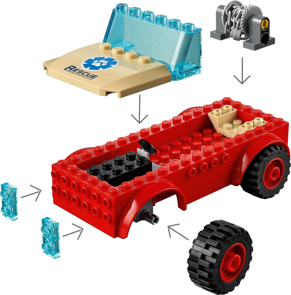 Конструктор LEGO City Stuntz 60301 Спасательный внедорожник для зверей