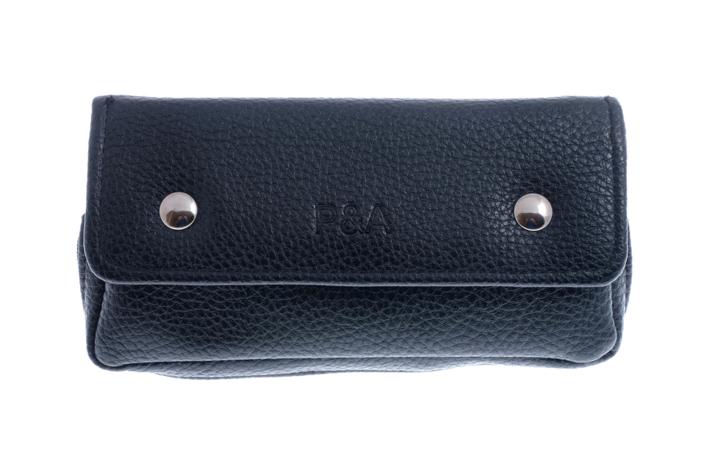 Сумка P&A для 1 трубки и табака, экокожа, черная
