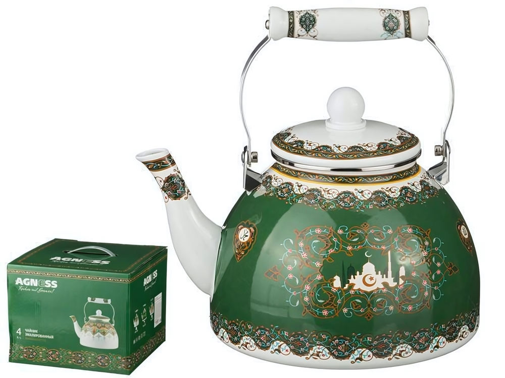 Чайник 4л "Арабские мотивы" эмаль