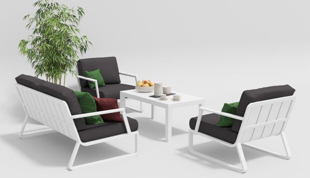 Voglie, набор белый/антрацит, алюминий