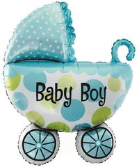 Мини фигура 16" Коляска для мальчика Fl