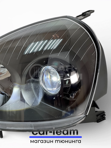 Фары на Лада Приора 1 (2170-72) передние с Bi LED модулями 2.5 дюйма, черная маска (под ключ)