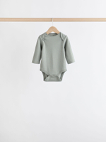 Боди с длинным рукавом для малышей Next K79-684, 5 шт., Синий, Хаки, Серый