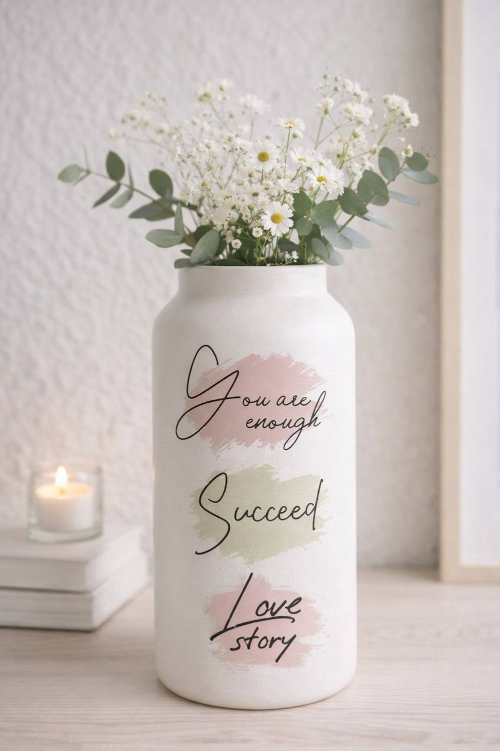 Трансфер переводной - декаль для свечей и гипса надписи 007