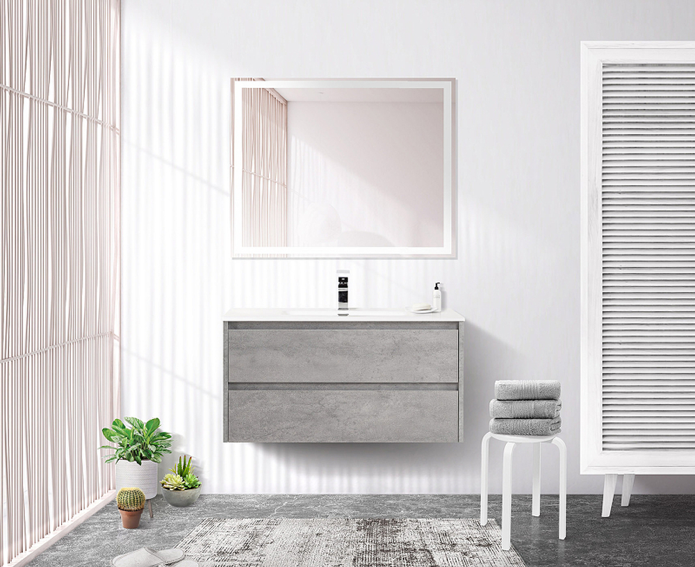 Тумба под раковину BelBagno Kraft 80 KRAFT-800-2C-SO-CG подвесная Cemento Grigio