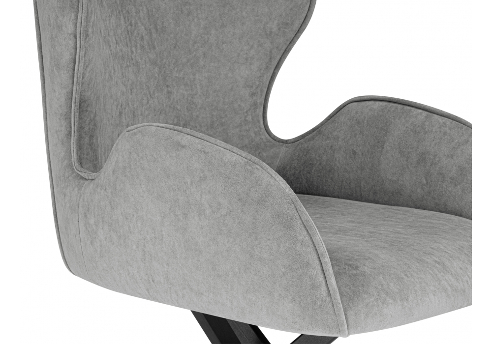 Стул на металлокаркасе Woodville Карлайл антрацитовый brendy stone 28, черный, ножки черные