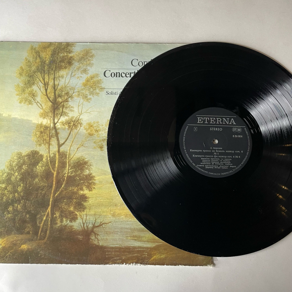 Винтажная виниловая пластинка LP Corelli Корелли, Solisti Dell'Orchestra Scarlatti Napoli, Ettore Gracis, Кончерто Гроссо Concerti Grossi Op. 6 Nr. 5 8 (ГДР 1976)
