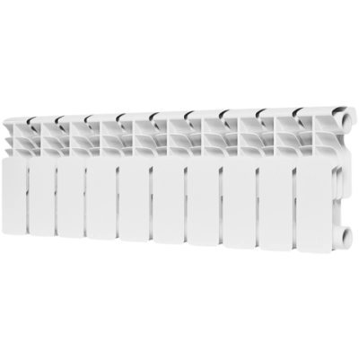 Радиатор биметаллический ROMMER Plus Bm 200 - 10 секций (подключение боковое, цвет белый)
