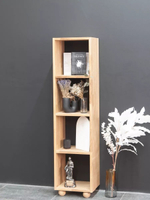 Стеллаж деревянный Эдгар, модульный, из массива дуба на ножках