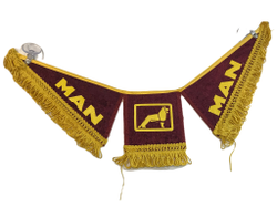 Вымпел тройной MAN красный термопечать