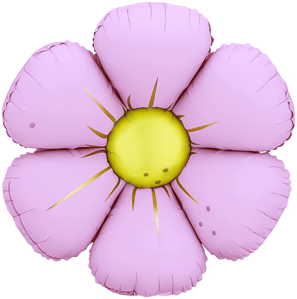 Фигура 25" Цветок, Ромашка (надув воздухом), Сиреневый, Сатин Fl