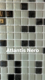 Мозаика стеклянная Atlantis Nero/Атлантика бело-черный (24х24) 315х315х4 мм