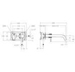 Встраиваемый смеситель для раковины 24 см ODISEA JOYA 592103GR графит