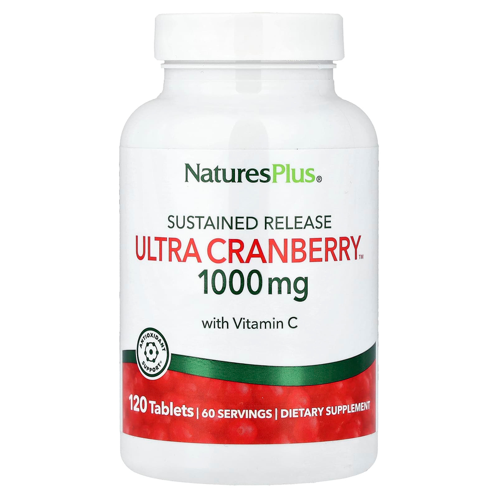 NaturesPlus, Ultra Cranberry™, продукт с длительным высвобождением, 120 таблеток