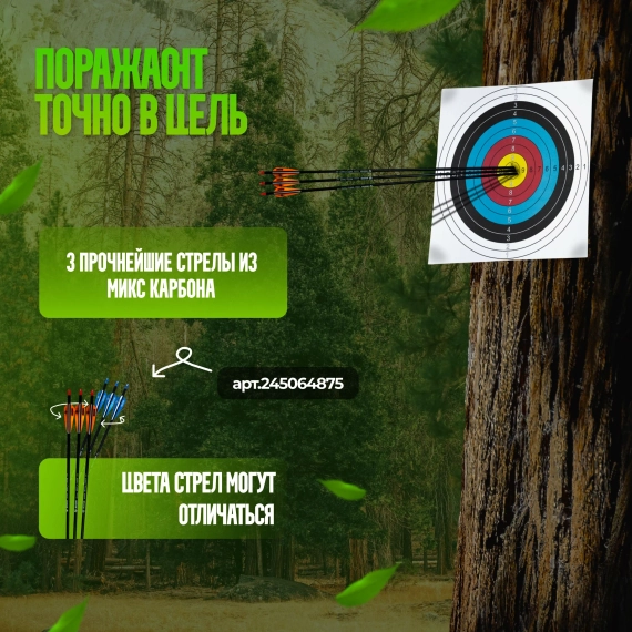 Лук спортивный со стрелами для Левши 26 Lbs